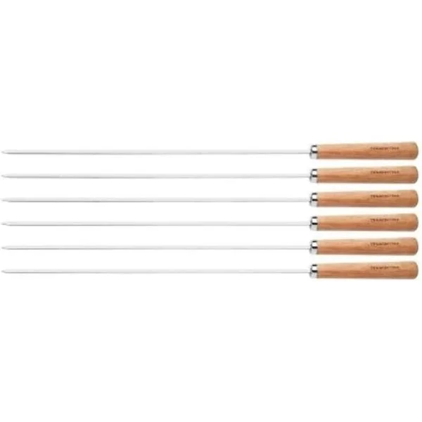 Jogo de Espetos Inox Tramontina 50 cm 6 Peças