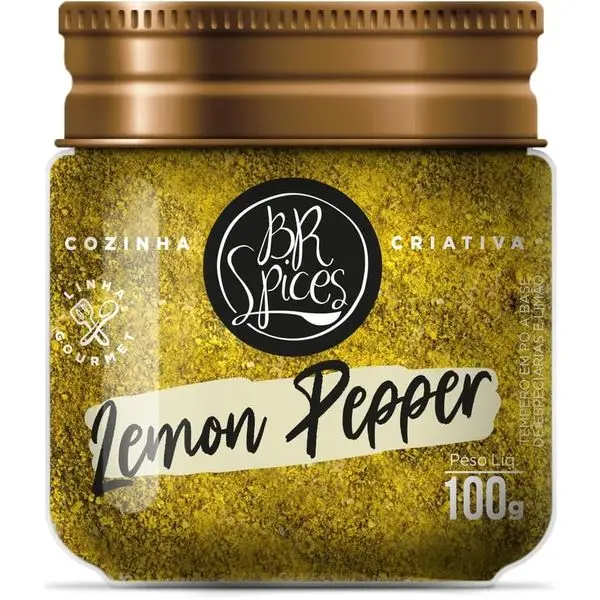 Tempero Lemon Pepper BR Spices Gourmet 100g