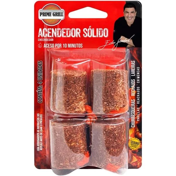 Acendedor Sólido Prime Grill 4un