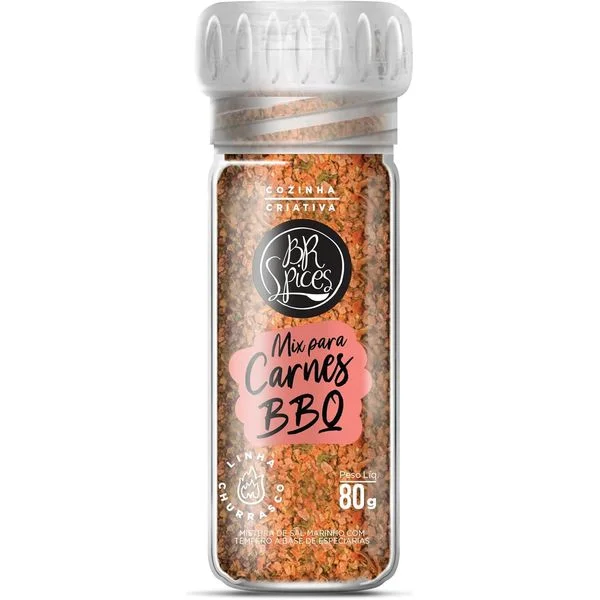 Tempero Mix para Carnes BBQ BR Spices com Moedor 80g