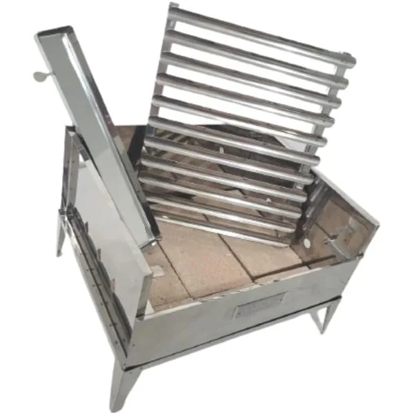 Churrasqueira Portátil Parrilla Inox Refratária com Coletor